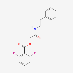 [(2-Phenylethyl)carbamoyl]methyl 2,6-difluorobenzoate