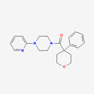 (4-phenyltetrahydro-2H-pyran-4-yl)(4-(pyridin-2-yl)piperazin-1-yl)methanone