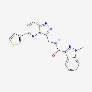 1-methyl-N-((6-(thiophen-3-yl)-[1,2,4]triazolo[4,3-b]pyridazin-3-yl)methyl)-1H-indazole-3-carboxamide