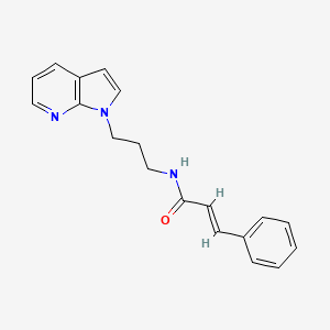 molecular formula C19H19N3O B2650252 N-(3-(1H-pyrrolo[2,3-b]pyridin-1-yl)propyl)cinnamamide CAS No. 1799272-02-8