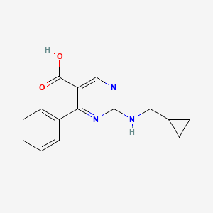 2-((Cyclopropylmethyl)amino)-4-phenylpyrimidine-5-carboxylic acid