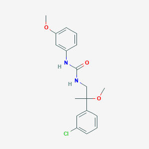 molecular formula C18H21ClN2O3 B2650255 1-(2-(3-Chlorophenyl)-2-methoxypropyl)-3-(3-methoxyphenyl)urea CAS No. 1798545-15-9