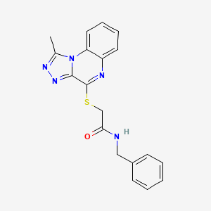 molecular formula C19H17N5OS B2650257 N-BENZYL-2-({1-METHYL-[1,2,4]TRIAZOLO[4,3-A]QUINOXALIN-4-YL}SULFANYL)ACETAMIDE CAS No. 1358805-74-9
