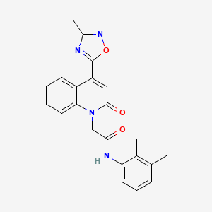 molecular formula C22H20N4O3 B2650261 N-(2,3-dimethylphenyl)-2-[4-(3-methyl-1,2,4-oxadiazol-5-yl)-2-oxo-1,2-dihydroquinolin-1-yl]acetamide CAS No. 1251616-24-6