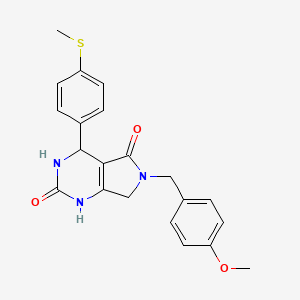 6-(4-methoxybenzyl)-4-(4-(methylthio)phenyl)-3,4,6,7-tetrahydro-1H-pyrrolo[3,4-d]pyrimidine-2,5-dione