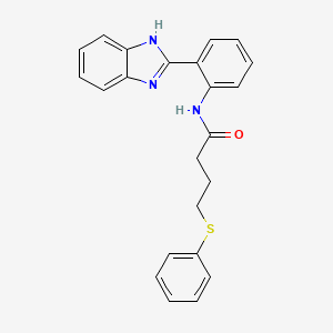 molecular formula C23H21N3OS B2650265 N-(2-(1H-benzo[d]imidazol-2-yl)phenyl)-4-(phenylthio)butanamide CAS No. 899960-97-5
