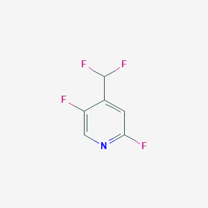 molecular formula C6H3F4N B2650268 2,5-Difluoro-4-difluoromethylpyridine over potassium carbonate CAS No. 1447671-79-5