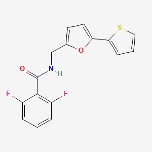 molecular formula C16H11F2NO2S B2650277 2,6-difluoro-N-((5-(thiophen-2-yl)furan-2-yl)methyl)benzamide CAS No. 2034434-76-7
