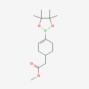 Methyl 2-[4-(4,4,5,5-tetramethyl-1,3,2-dioxaborolan-2-yl)cyclohex-3-en-1-yl]acetate