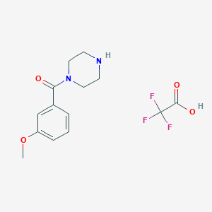 molecular formula C14H17F3N2O4 B2650285 1-(3-甲氧基苯甲酰)哌嗪三氟乙酸盐 CAS No. 1192656-37-3