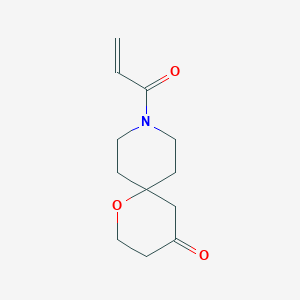 molecular formula C12H17NO3 B2650286 9-Prop-2-enoyl-1-oxa-9-azaspiro[5.5]undecan-4-one CAS No. 2361640-22-2