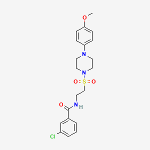 3-chloro-N-(2-((4-(4-methoxyphenyl)piperazin-1-yl)sulfonyl)ethyl)benzamide