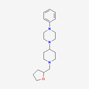 molecular formula C20H31N3O B2650299 1-{1-[(oxolan-2-yl)methyl]piperidin-4-yl}-4-phenylpiperazine CAS No. 2034611-36-2