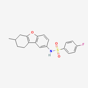 molecular formula C19H18FNO3S B2650303 4-fluoro-N-(7-methyl-6,7,8,9-tetrahydrodibenzofuran-2-yl)benzenesulfonamide CAS No. 397281-07-1
