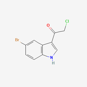 molecular formula C10H7BrClNO B2650307 1-(5-bromo-1H-indol-3-yl)-2-chloroethanone CAS No. 65040-36-0