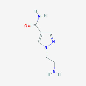 molecular formula C6H10N4O B2650310 1-(2-aminoethyl)-1H-pyrazole-4-carboxamide CAS No. 1221182-21-3