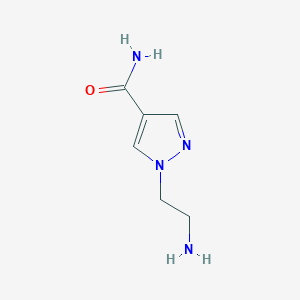 molecular formula C6H10N4O B2650310 1-(2-Aminoethyl)pyrazole-4-carboxamide CAS No. 1221182-21-3