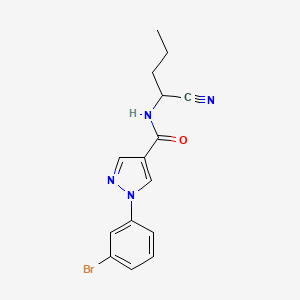 molecular formula C15H15BrN4O B2650312 1-(3-bromophenyl)-N-(1-cyanobutyl)-1H-pyrazole-4-carboxamide CAS No. 1355872-44-4