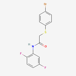molecular formula C14H10BrF2NOS B2650313 2-[(4-bromophenyl)sulfanyl]-N-(2,5-difluorophenyl)acetamide CAS No. 380626-10-8