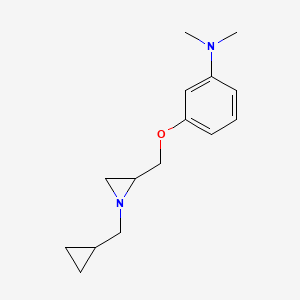 molecular formula C15H22N2O B2650317 3-[[1-(Cyclopropylmethyl)aziridin-2-yl]methoxy]-N,N-dimethylaniline CAS No. 2418717-56-1
