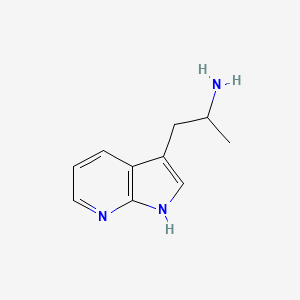 molecular formula C10H13N3 B2650326 1H-Pyrrolo[2,3-b]pyridine-3-ethanamine, alpha-methyl- CAS No. 94072-76-1
