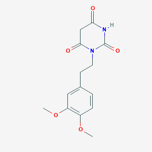molecular formula C14H16N2O5 B2650328 1-[2-(3,4-Dimethoxyphenyl)ethyl]-1,3-diazinane-2,4,6-trione CAS No. 75535-95-4