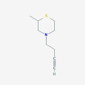 molecular formula C9H15NS B2650336 4-But-3-ynyl-2-methylthiomorpholine CAS No. 1602597-60-3