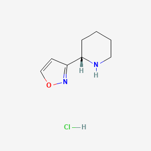 molecular formula C8H13ClN2O B2650351 (2S)-2-(1,2-oxazol-3-yl)piperidine hydrochloride CAS No. 2418597-07-4