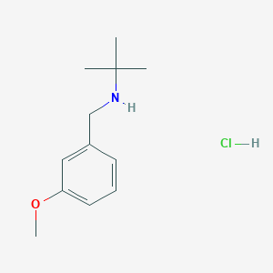 molecular formula C12H20ClNO B2650353 N-(3-Methoxybenzyl)-2-methyl-2-propanamine hydrochloride CAS No. 1049678-26-3