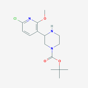 molecular formula C15H22ClN3O3 B2650354 Tert-butyl 3-(6-chloro-2-methoxypyridin-3-yl)piperazine-1-carboxylate CAS No. 2229361-04-8