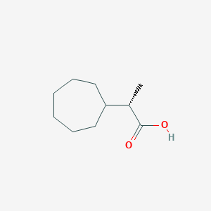 molecular formula C10H18O2 B2650365 (2S)-2-Cycloheptylpropanoic acid CAS No. 2248174-73-2