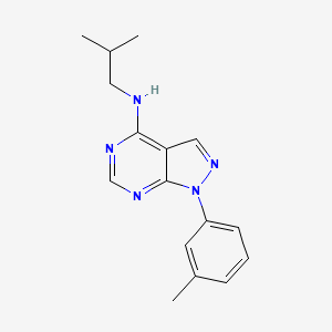 molecular formula C16H19N5 B2650366 1-(3-methylphenyl)-N-(2-methylpropyl)-1H-pyrazolo[3,4-d]pyrimidin-4-amine CAS No. 797766-47-3