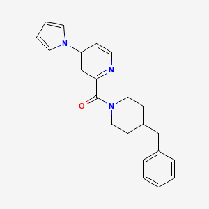 molecular formula C22H23N3O B2650368 (4-(1H-pyrrol-1-yl)pyridin-2-yl)(4-benzylpiperidin-1-yl)methanone CAS No. 1421454-06-9