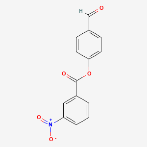 molecular formula C14H9NO5 B2650373 4-Formylphenyl 3-nitrobenzoate CAS No. 2158-91-0; 359644-57-8