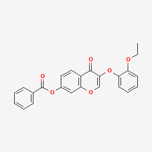 3-(2-ethoxyphenoxy)-4-oxo-4H-chromen-7-yl benzoate