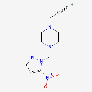 molecular formula C11H15N5O2 B2650388 1-[(5-nitro-1H-pyrazol-1-yl)methyl]-4-(prop-2-yn-1-yl)piperazine CAS No. 1241044-70-1