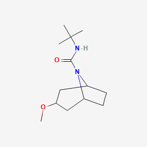 molecular formula C13H24N2O2 B2650400 N-tert-butyl-3-methoxy-8-azabicyclo[3.2.1]octane-8-carboxamide CAS No. 2320146-01-6