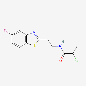 2-Chloro-N-[2-(5-fluoro-1,3-benzothiazol-2-yl)ethyl]propanamide