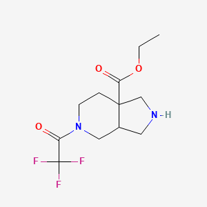 Ethyl 5-(2,2,2-trifluoroacetyl)octahydro-7aH-pyrrolo[3,4-c]pyridine-7a-carboxylate