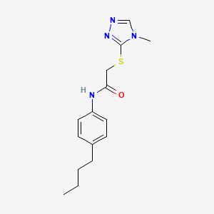 molecular formula C15H20N4OS B2650418 N-(4-丁基苯基)-2-[(4-甲基-4H-1,2,4-三唑-3-基)硫基]乙酰胺 CAS No. 212074-61-8