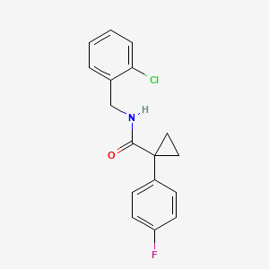 molecular formula C17H15ClFNO B2650429 N-(2-氯苯甲基)-1-(4-氟苯基)环丙烷甲酰胺 CAS No. 1091462-77-9