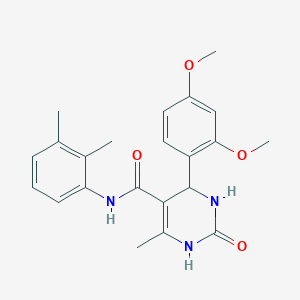 molecular formula C22H25N3O4 B2650439 4-(2,4-dimethoxyphenyl)-N-(2,3-dimethylphenyl)-6-methyl-2-oxo-1,2,3,4-tetrahydropyrimidine-5-carboxamide CAS No. 374095-04-2