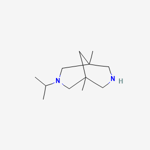 molecular formula C12H24N2 B2650442 1,5-二甲基-3-(丙酮-2-基)-3,7-二氮杂双环[3.3.1]壬烷 CAS No. 917216-03-6