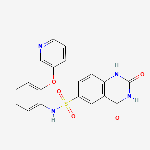 2,4-dioxo-N-(2-(pyridin-3-yloxy)phenyl)-1,2,3,4-tetrahydroquinazoline-6-sulfonamide
