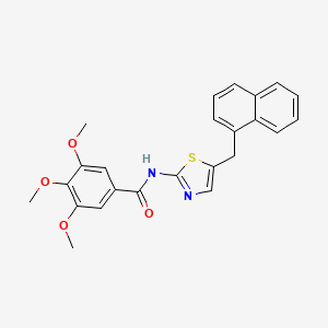 molecular formula C24H22N2O4S B2650453 3,4,5-trimethoxy-N-(5-(naphthalen-1-ylmethyl)thiazol-2-yl)benzamide CAS No. 314258-21-4