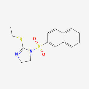 molecular formula C15H16N2O2S2 B2650454 2-乙基硫代-1-萘-2-基磺酰-4,5-二氢咪唑 CAS No. 868216-56-2