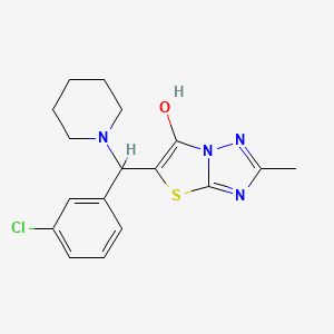 molecular formula C17H19ClN4OS B2650456 5-((3-Chlorophenyl)(piperidin-1-yl)methyl)-2-methylthiazolo[3,2-b][1,2,4]triazol-6-ol CAS No. 851969-29-4