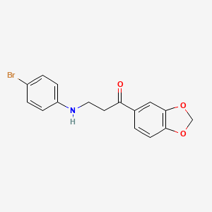 1-(1,3-Benzodioxol-5-yl)-3-(4-bromoanilino)-1-propanone