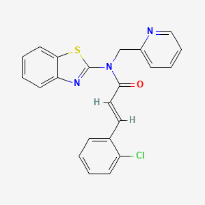 (E)-N-(benzo[d]thiazol-2-yl)-3-(2-chlorophenyl)-N-(pyridin-2-ylmethyl)acrylamide