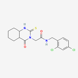 N-[(2,4-dichlorophenyl)methyl]-2-(4-oxo-2-sulfanylidene-1,2,3,4-tetrahydroquinazolin-3-yl)acetamide
